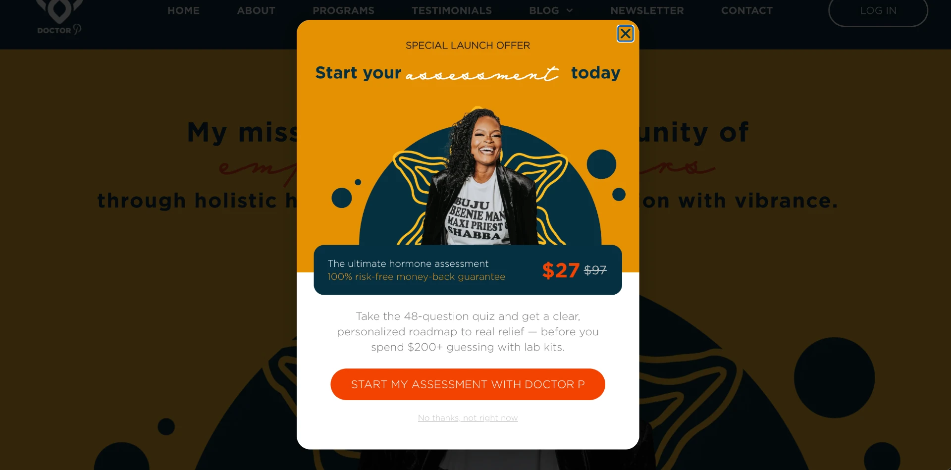 Doctor P Health Brand & Assessment Funnel preview