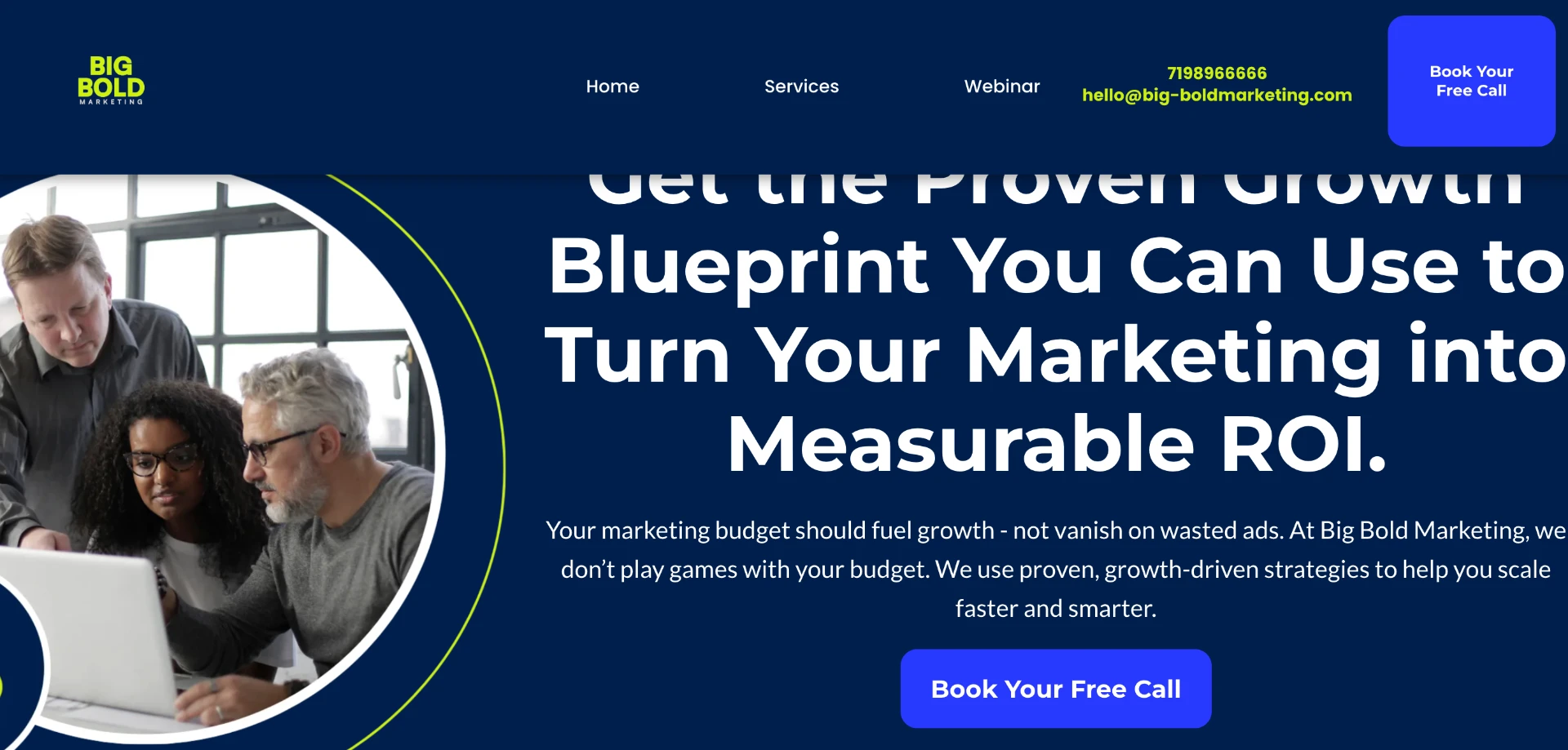 Big Bold Marketing Webinar Funnel preview